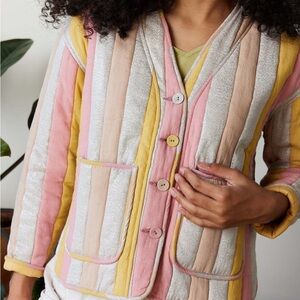 Rujuta Sheth Hand Crafted Reversible Striped Jacket